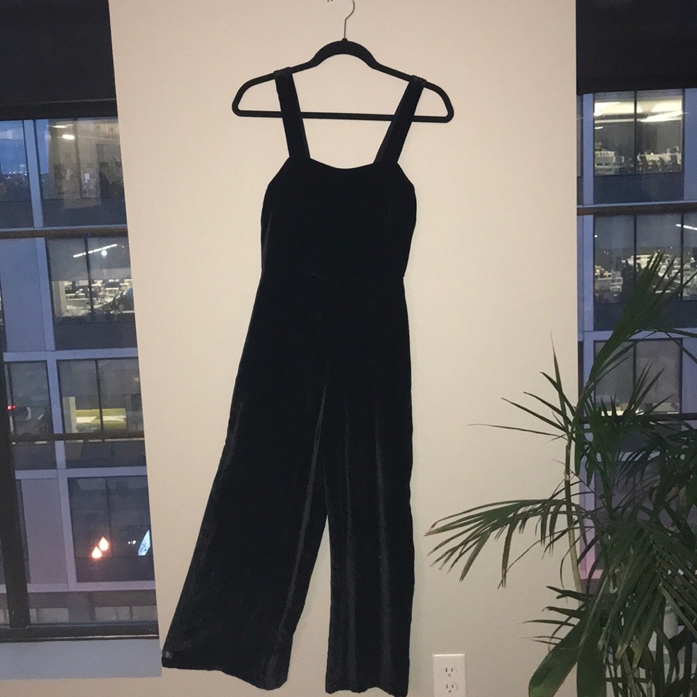 Madewell velvet party jumpsuit